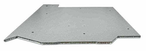 Cab floor panel in aluminium construction
